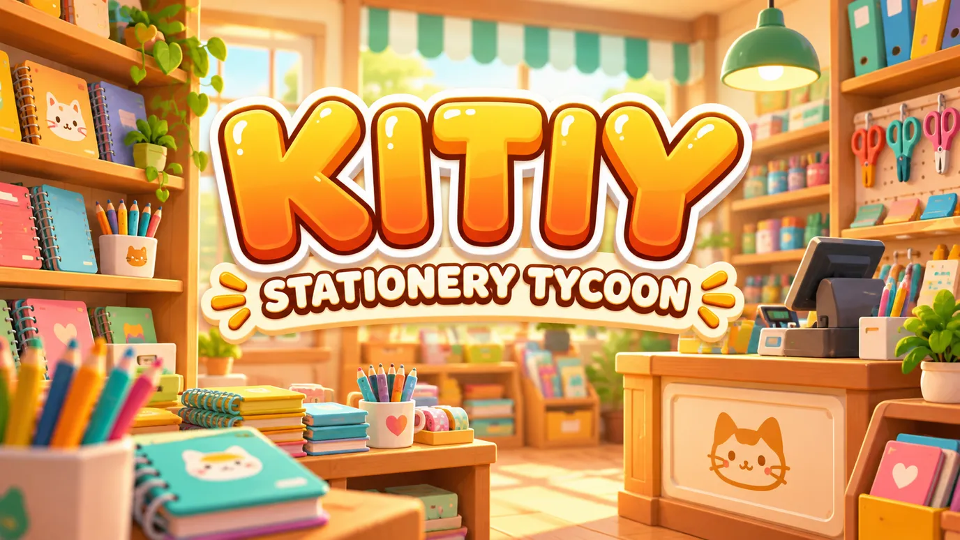Kitiy gameplay — shop floor, shelves and till